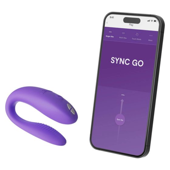 We-Vibe Sync Go - pametni, punjivi vibrator za par (ljubičasti)