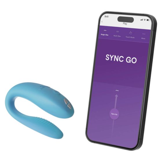 We-Vibe Sync Go - pametni, punjivi vibrator za par (tirkiz)