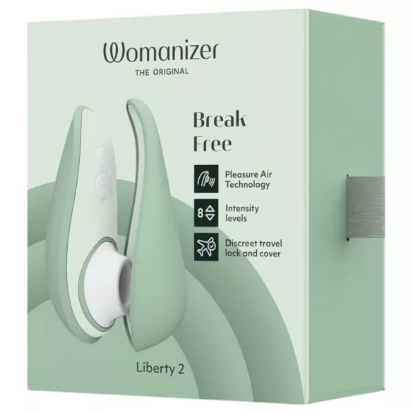 Womanizer Liberty 2 - stimulator klitorisa na zračne valove - zeleni - punjivi