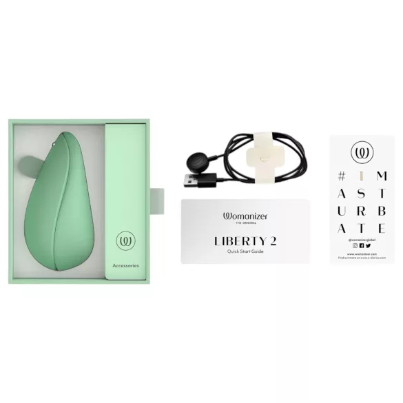 Womanizer Liberty 2 - stimulator klitorisa na zračne valove - zeleni - punjivi