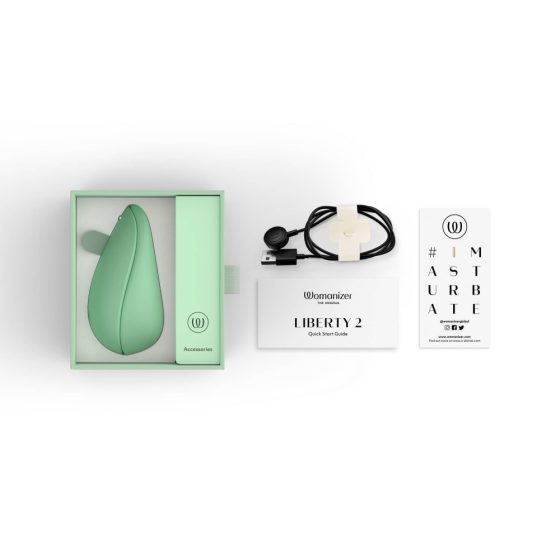 Womanizer Liberty 2 - bežični stimulator klitorisa zračnim valovima (zelena kadulja)