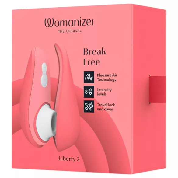 Womanizer Liberty 2 - stimulator klitorisa na zračne valove - punjivi - roza