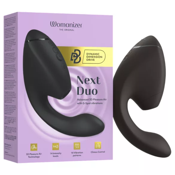 Womanizer Next Duo - vibrator za G-točku i klitoris - crna