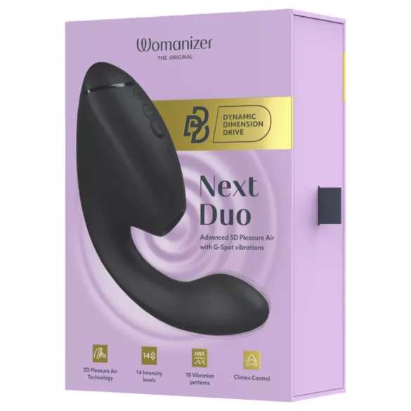 Womanizer Next Duo - vibrator za G-točku i klitoris - crna