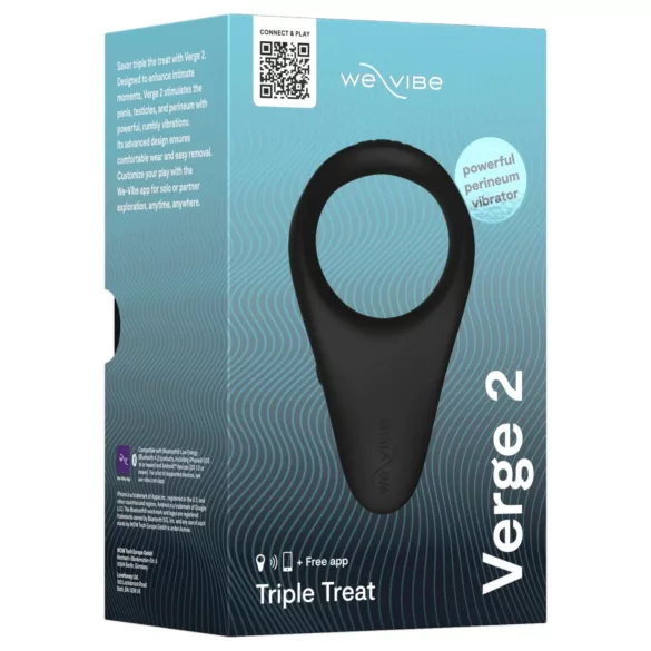 We-Vibe Verge 2 - vibrirajući prsten za penis - pametan - silikon crni