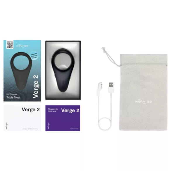 We-Vibe Verge 2 - vibrirajući prsten za penis - pametan - silikon crni