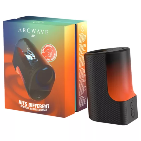 Arcwave Air - masturbator na zračne valove, rastezljiv, akumulatorski (crni)