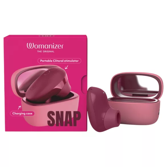 Womanizer Snap - stimulator klitorisa s valovima zraka s futrolom za punjenje (crveni)