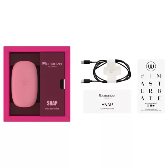 Womanizer Snap - stimulator klitorisa s valovima zraka s futrolom za punjenje (crveni)