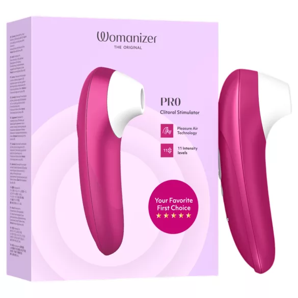 Womanizer Pro - stimulator za klitoris s valovima zraka - pink