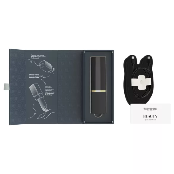 Womanizer Beauty - stimulator klitorisa s valovima zraka u obliku ruža (crni)