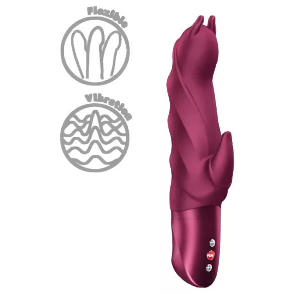 Fun Factory Darling Devil - vibrator s nastavkom za klitoris (crveni)
