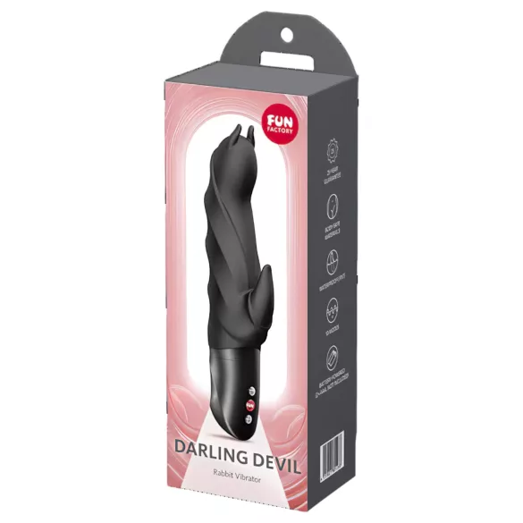 Fun Factory Darling Devil - vibrator s ručkom za klitoris (crni)
