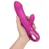 Fun Factory Bi Stronic Embrace - potiskujući vibrator s rukom za klitoris (ružičasti)