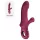 Fun Factory Bi Stronic Curve - potiskujući vibrator s klitoralnim nastavkom (crveni)