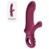 Fun Factory Bi Stronic Curve - potiskujući vibrator s klitoralnim nastavkom (crveni)