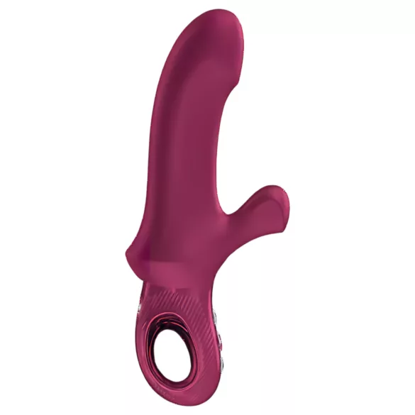Fun Factory Bi Stronic Curve - potiskujući vibrator s klitoralnim nastavkom (crveni)