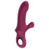 Fun Factory Bi Stronic Curve - potiskujući vibrator s klitoralnim nastavkom (crveni)