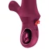 Fun Factory Bi Stronic Curve - potiskujući vibrator s klitoralnim nastavkom (crveni)
