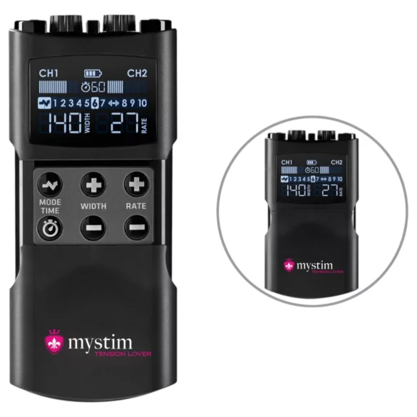 mystim Tension Lover 2 - elektro stimulacijski set - digitalni - crna