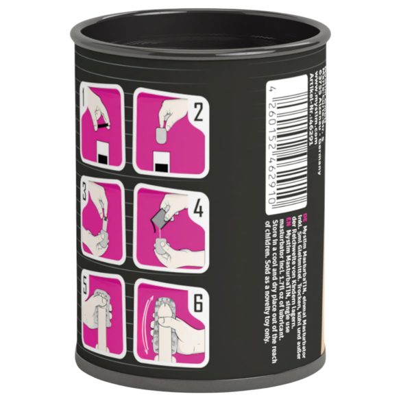 Mystim MasturbaTIN Ribbed Rita - rebrasti masturbator (bijela)