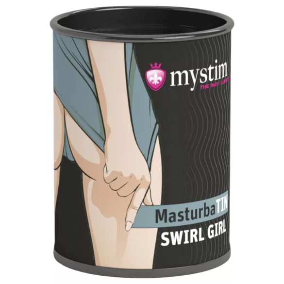 Mystim - masturbator za muškarce - valovit dizajn - bijeli