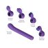 Magic Stick - vibrator s izmjenjivim nastavcima (ljubičasti)
