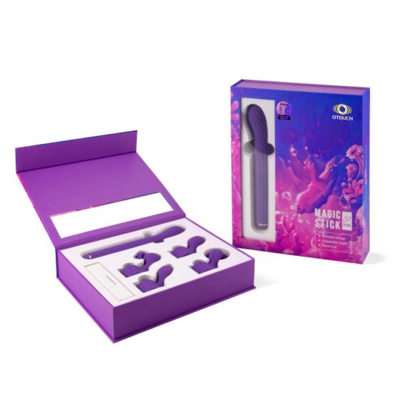 Magic Stick - vibrator s izmjenjivom klitorisnom rukom (ljubičasta)