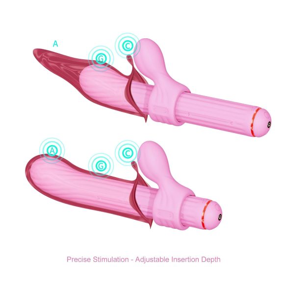 Magic Stick - vibrator s izmjenjivim nastavcima (pink)