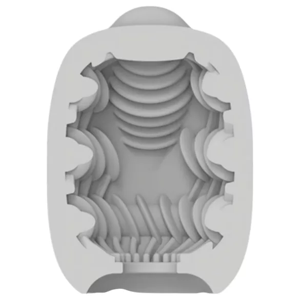 VIBEGGS Ribs Delight - vibracijsko jaje masturbator - bijela