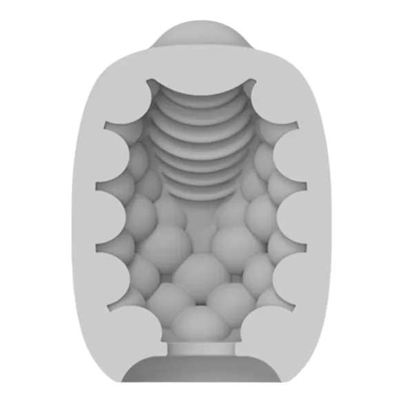 VIBEGGS Blow Misty - vibracijsko jaje masturbator - bijela