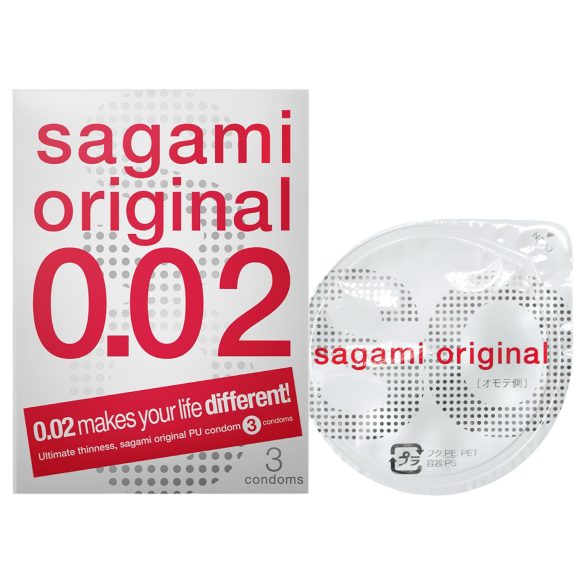 Sagami Original 0,02 - kondom - 55mm (3kom)