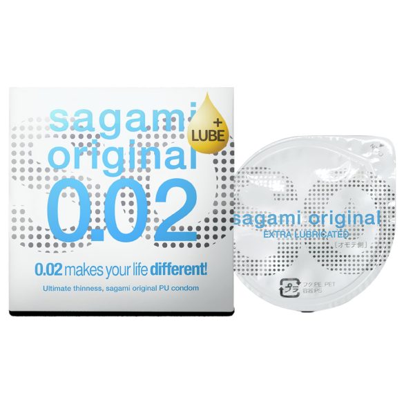 Sagami Original 0,02 - ekstra podmazani kondom - 55mm (1 kom)
