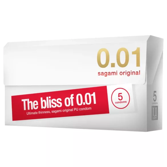 Sagami Original 0.01 - kondom - ultra tanki - 55mm (5 kom)