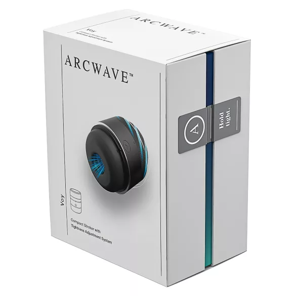 Arcwave Voy - muški masturbator s pritezanjem i rotacijom - crni