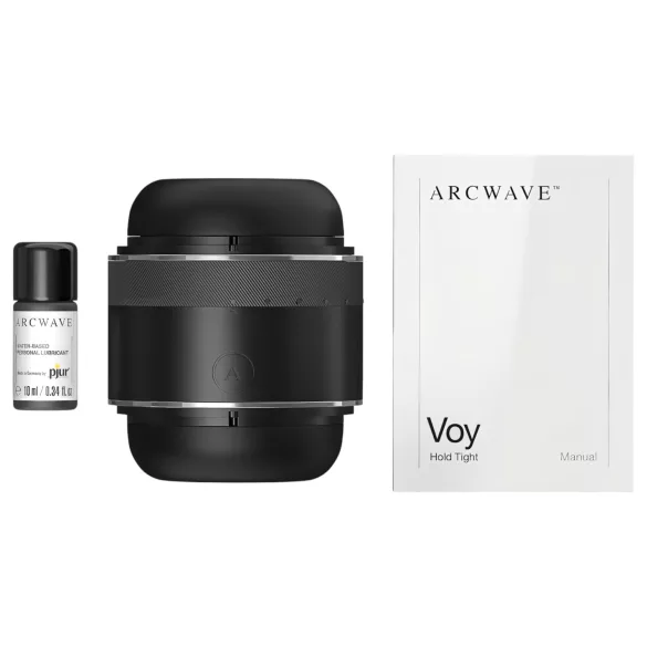 Arcwave Voy - muški masturbator s pritezanjem i rotacijom - crni