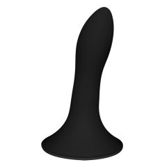 Hitsens 5 - savitljivi, ljepljivi analni dildo (crni)