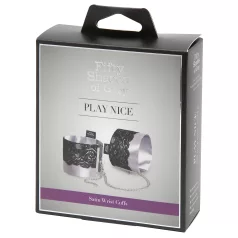 Fifty Shades of Grey - satenske lisice - srebrna