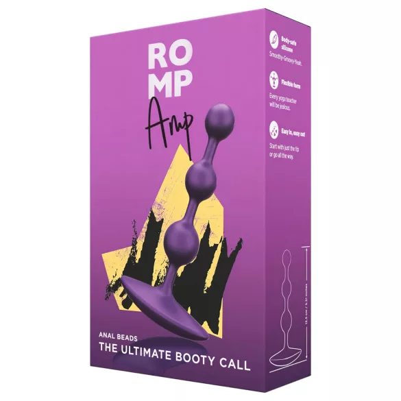 ROMP Amp - analni dildo s kuglicama - ljubičasti
