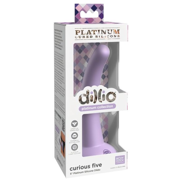 Dillio Curious Five - ljubičasti dildo s vakuumskom bazom (15cm)