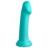Dillio Veliki Heroj - dildo s vakum pomakom (17cm) - tirkizno