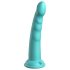 Dillio Slim Seven - stimulator s vakuumskom bazom (20cm) - tirkizna