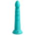 Dillio Slim Seven - stimulator s vakuumskom bazom (20cm) - tirkizna
