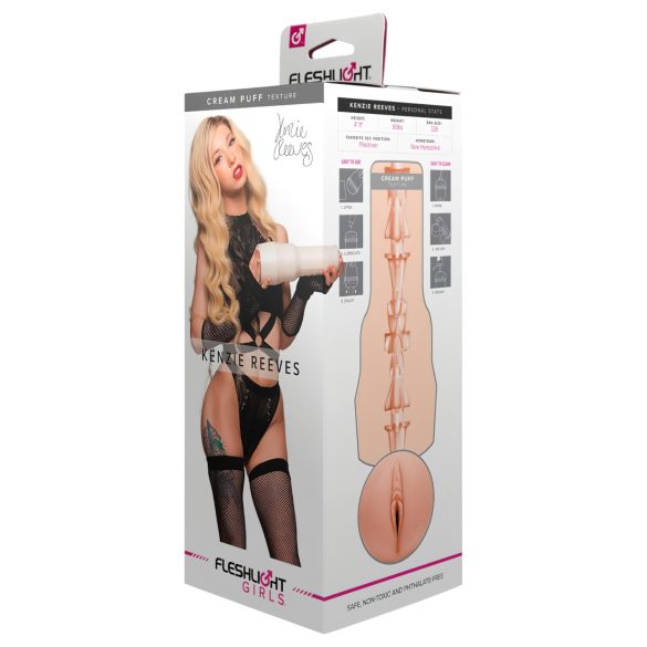 Fleshlight Kenzie Reeves Creampuff - realistična vagina (prirodna)
