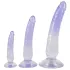 Crystal Clear - set analnih dilda trenera - 3 komada - prozirno plava
