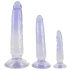 Kristalno bistre - set analnih trenera - 3 komada (prozirno-plavo)