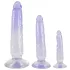 Crystal Clear - set analnih dilda trenera - 3 komada - prozirno plava