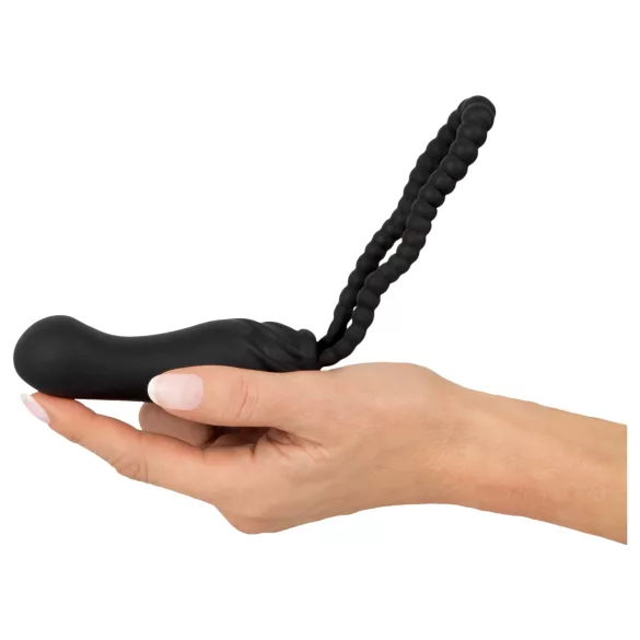 Black Velvets - strap-on dildo - prilagodljivo - silikon crni