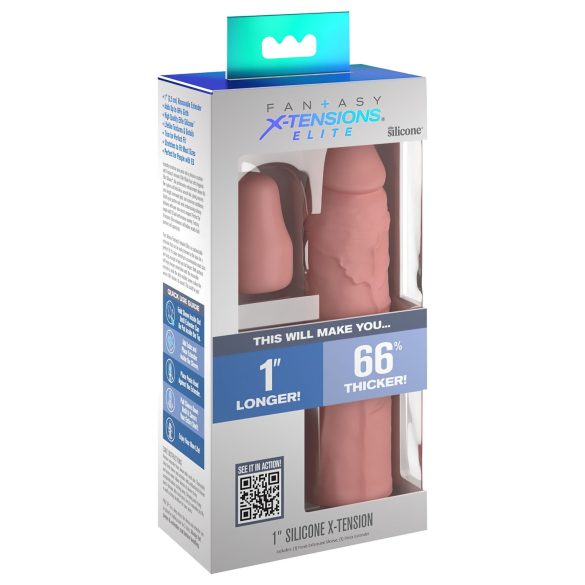 X-TENSION Elite 1 - podesiva navlaka za penis (prirodna boja)