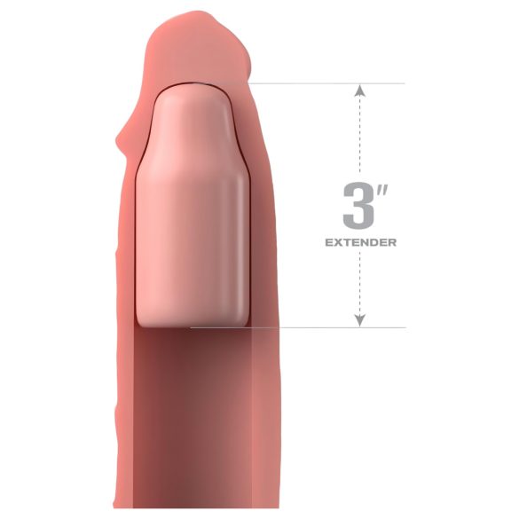X-TENSION Elite 3 - produžetak za penis - prilagodljiva veličina - prirodna boja